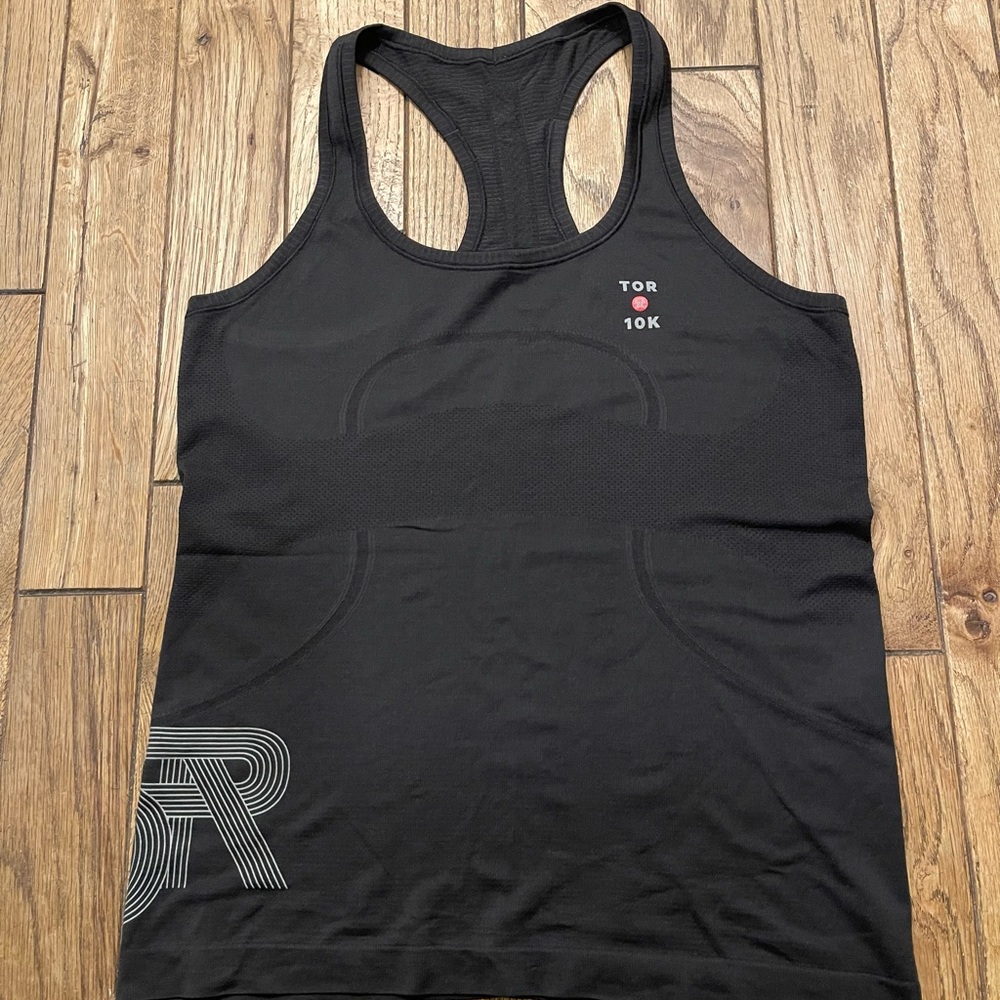 Lululemon Tank Top - Black - TOR 10K Run Sweat Repeat - Size 10 - Used